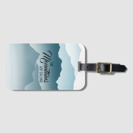 Wavy Mountains nennen Blauer Geist Gepäckanhänger