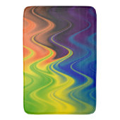 Wavy Multicolor Abstrakt Badematte (Vorderseite Vertikal)
