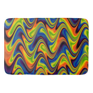 Wavy Multicolor Abstrakt Badematte