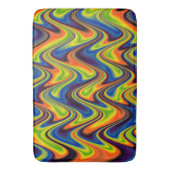 Wavy Multicolor Abstrakt Badematte (Vorderseite Vertikal)