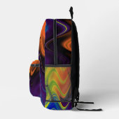 Wavy Multicolor Abstrakt Bedruckter Rucksack (Rechts)