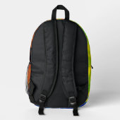 Wavy Multicolor Abstrakt Bedruckter Rucksack (Rückseite)
