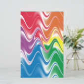 Wavy Multicolor Abstrakt Briefpapier (Stehend Vorderseite)