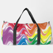Wavy Multicolor Abstrakt Duffle Bag (Vorderseite)