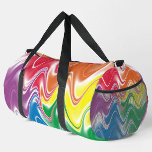 Wavy Multicolor Abstrakt Duffle Bag