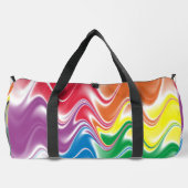 Wavy Multicolor Abstrakt Duffle Bag (Rückseite)