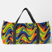 Wavy Multicolor Abstrakt Duffle Bag (Vorderseite)