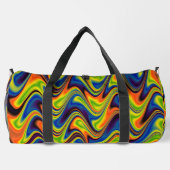 Wavy Multicolor Abstrakt Duffle Bag (Rückseite)