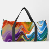 Wavy Multicolor Abstrakt Duffle Bag (Vorderseite)
