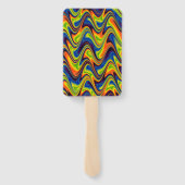 Wavy Multicolor Abstrakt Fächer (Rückseite)