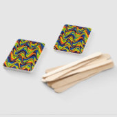 Wavy Multicolor Abstrakt Fächer (Non-assembled)