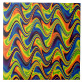 Wavy Multicolor Abstrakt Fliese (Vorderseite)