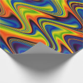Wavy Multicolor Abstrakt Geschenkpapier (Ecke)