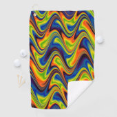 Wavy Multicolor Abstrakt Golfhandtuch (Insitu)