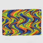 Wavy Multicolor Abstrakt Golfhandtuch (Horizontal)