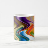 Wavy Multicolor Abstrakt Kaffeetasse (Mittel)