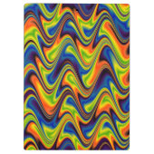 Wavy Multicolor Abstrakt Klemmbrett (Rückseite)