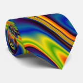 Wavy Multicolor Abstrakt Krawatte (Gerollt)