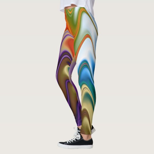 Wavy Multicolor Abstrakt Leggings (Links)
