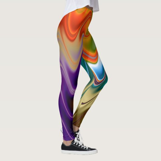 Wavy Multicolor Abstrakt Leggings (Rechts)
