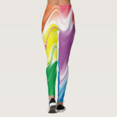 Wavy Multicolor Abstrakt Leggings (Rückseite)