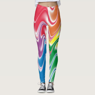 Wavy Multicolor Abstrakt Leggings