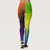Wavy Multicolor Abstrakt Leggings (Rückseite)