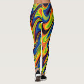 Wavy Multicolor Abstrakt Leggings (Rückseite)