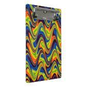 Wavy Multicolor Abstrakt Mini Klemmbrett (Schrägansicht)