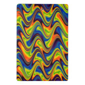Wavy Multicolor Abstrakt Mini Klemmbrett (Rückseite)