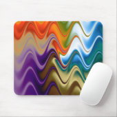 Wavy Multicolor Abstrakt Mousepad (Mit Mouse)