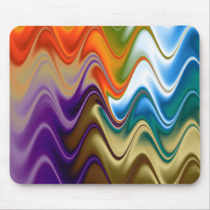 Wavy Multicolor Abstrakt Mousepad