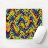 Wavy Multicolor Abstrakt Mousepad (Mit Mouse)