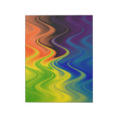 Wavy Multicolor Abstrakt Notizblock (Rotiert)