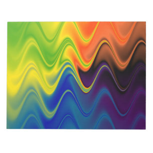 Wavy Multicolor Abstrakt Notizblock