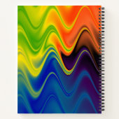 Wavy Multicolor Abstrakt Notizblock (Rückseite)