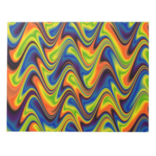 Wavy Multicolor Abstrakt Notizblock