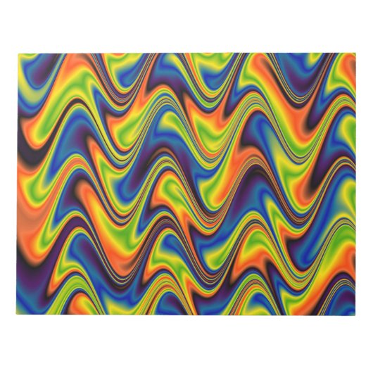 Wavy Multicolor Abstrakt Notizblock (Vorderseite)