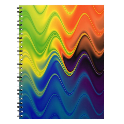 Wavy Multicolor Abstrakt Notizblock (Vorderseite)