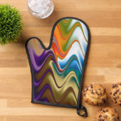 Wavy Multicolor Abstrakt Ofenhandschuh (Oben unten)