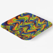 Wavy Multicolor Abstrakt Pappteller (Gewinkelt)