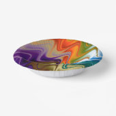 Wavy Multicolor Abstrakt Pappteller (Gewinkelt)