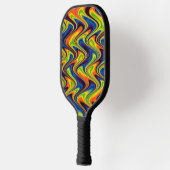 Wavy Multicolor Abstrakt Pickleball Schläger (Links)