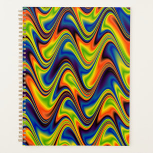 Wavy Multicolor Abstrakt Planer