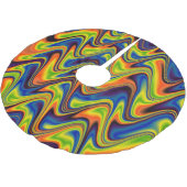 Wavy Multicolor Abstrakt Polyester Weihnachtsbaumdecke (Schrägansicht)