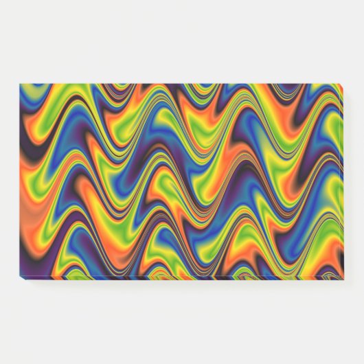 Wavy Multicolor Abstrakt Post-it Klebezettel (Vorderseite)