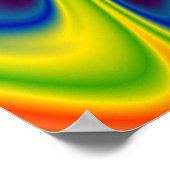 Wavy Multicolor Abstrakt Poster (Ecke)