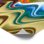 Wavy Multicolor Abstrakt Poster (Ecke)