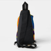 Wavy Multicolor Abstrakt Print Cut Nähtasche Crossbody Bag (Rückseite)