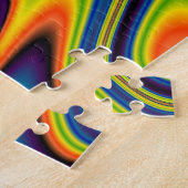 Wavy Multicolor Abstrakt Puzzle (Seite)